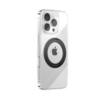 Joyroom JR-16JL6 iPhone 16 Pro Max Ultra-Thin MagSafe Compatible Case with 360° Ring Stand - Black