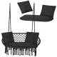 Double Garden Swing Cushion Set Gardlov, black