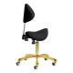 Giovanni 1004 Beauty Salon Stool, Black with Gold Base