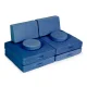 ECOTOYS Kids Modular Play Couch with 8 Soft Foam Cushions, Blue