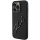 Karl Lagerfeld Silicone Karl Script Case for iPhone 15 Pro, Black