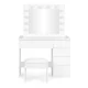 ModernHome Dressing Table with LED Mirror, 5 Drawers and Stool