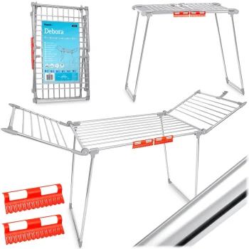 Massido Debora Stainless Steel Folding Clothes Airer, 19 m