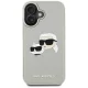 Karl Lagerfeld 3D Rubber Double Heads Case for iPhone 16, Beige