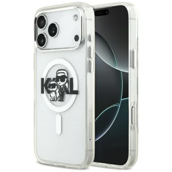 Karl Lagerfeld MagSafe Case for iPhone 17 Pro Max, Karl & Choupette Sketch