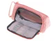 School Double Pencil Writing Supplies Cosmetic Case, Pink