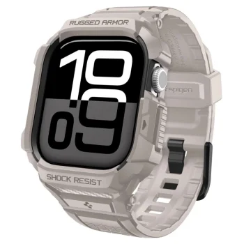 Spigen Rugged Armor Pro V2 Apple Watch (46mm) Case Strap - Dune Beige