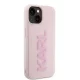 Karl Lagerfeld iPhone 15 Case 3D Logo Glitter, Pink