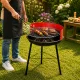 Portable Round Charcoal & Briquette Garden BBQ Grill, 35cm