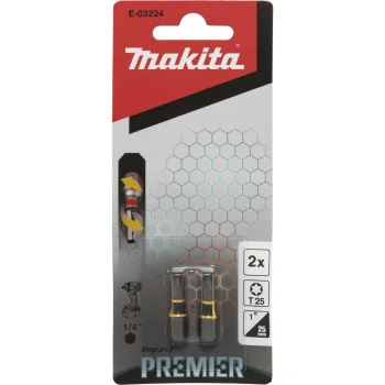 Makita Impact Premier Torsion Bit Set T25 25 mm, 2 pcs (E-03224)
