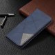 Huawei P50 Geometric Pattern Leather Stand Case Cover - Blue