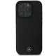 Mercedes Textured And Plain Leather MagSafe Case for iPhone 16 Pro, Black