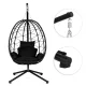 MultiGarden Hanging Cocoon Chair with Cushions, Black