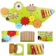 Educational Toy Wooden Manipulation Sensory Montessori Busy Board, Crocodile