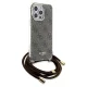Guess iPhone 15 Pro Max Case Crossbody Cord 4G Print, Brown