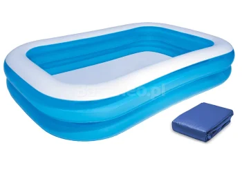 Bestway 54006 Inflatable Family Pool with Cover, 262x175x51 cm