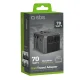SBS Universal GaN Travel Adapter 70W, 3xUSB-C / 2xUSB-A, Black