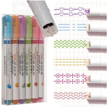 Maaleo Pattern Pens for Kids, Set of 6 Roller Markers 24861