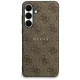 Guess 4G Ring Classic Logo MagSafe Case for Samsung Galaxy S25 FE - Brown