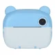 Kids\' Instant Print Camera with Thermal Printer, Bear Design, 32GB Card, Blue
