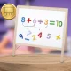 Bakalu Large Wooden Double-Sided Magnetic Chalkboard 4in1 with Accessories