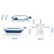 Ricokids 728600 Foldable Baby Bathtub with Insert, White/Blue