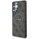 Guess Leather 4G Colored Ring MagSafe Case for Samsung Galaxy S25 Ultra, Brown