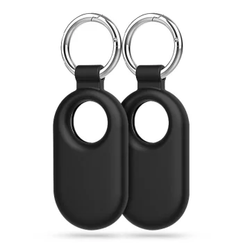 Tech-Protect Icon Silicone Case for Samsung Galaxy SmartTag 2, Black (2 pcs)