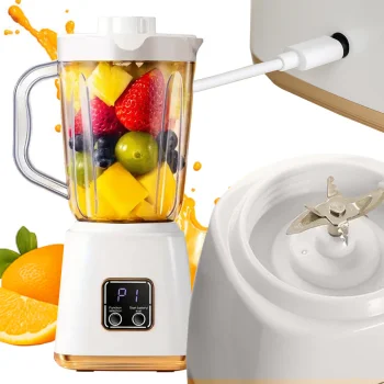 Portable Wireless USB Smoothie Blender HP-158, 600 ml, White