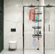 Telescopic Bathroom Shelf Black