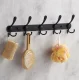 Wall Mounted Coat Rack 45cm with 10 Hooks, Black