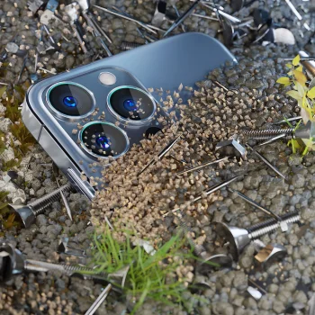 3mk Lens Protection Pro Camera Cover for iPhone 15 Pro, Blue