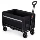 MultiGarden 120L Folding Garden and Camping Cart with Cover, Black