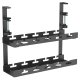 Maclean MC-104 B Under-Desk Cable Organizer, 2 Levels, Black