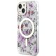 Guess iPhone 14 Case IML Flower MagSafe, Transparent