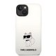 Karl Lagerfeld Silicone Choupette vāciņš iPhone 14 Plus / 15 Plus - Balts