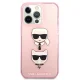 Karl Lagerfeld iPhone 13 / 13 Pro Case Glitter Karl\'s & Choupette, Pink