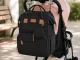 Multifunctional Backpack with Baby Bed and USB Port, Black