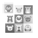 Kids Puzzle Foam Mat 180x180cm, grey animals
