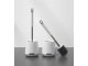 Silicone Toilet Brush, White/Gray