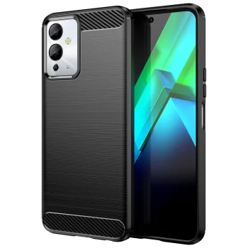 Carbon Case for Infinix Note 12i, TPU Cover, Black