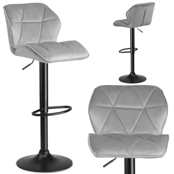 Sofotel Castel Bar Stool with Backrest, Light Grey
