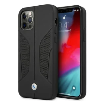 BMW iPhone 12 / 12 Pro Case Perforated Sides, Black
