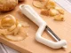 Fruit and Vegetable Peeler with Double Stainless Steel Blade, Beige
