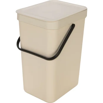 Brabantia Sort & Go Waste Bin, 12L, Soft Beige