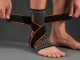 Elastic Ankle Support Brace, Grey/Orange