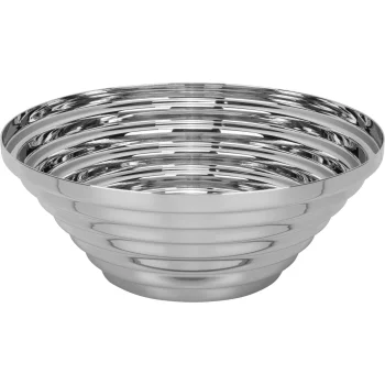 Alessi Maya Round Stainless Steel Bowl, 20 cm, Silver