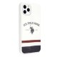 Apple iPhone 11 Pro 5.8\'\' US Polo Tricolor Pattern Collection Case Cover (USHCN58PCSTRB), White