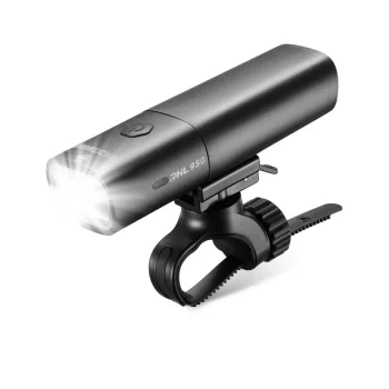 Priekinis dviračio žibintas Rockbros RHL950 950 lm su keičiama USB-C baterija, juodas