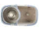 Rotating floor mop with 360° telescopic handle, spin bucket, microfiber pad, ecru